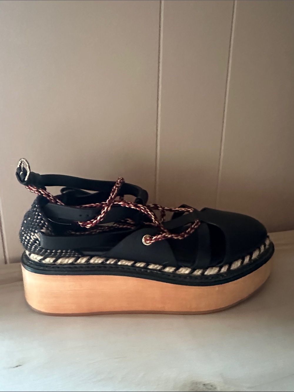 Ulla Johnson Salinas Twisted Rope Leather Flatform sandals - Picture 10 of 15
